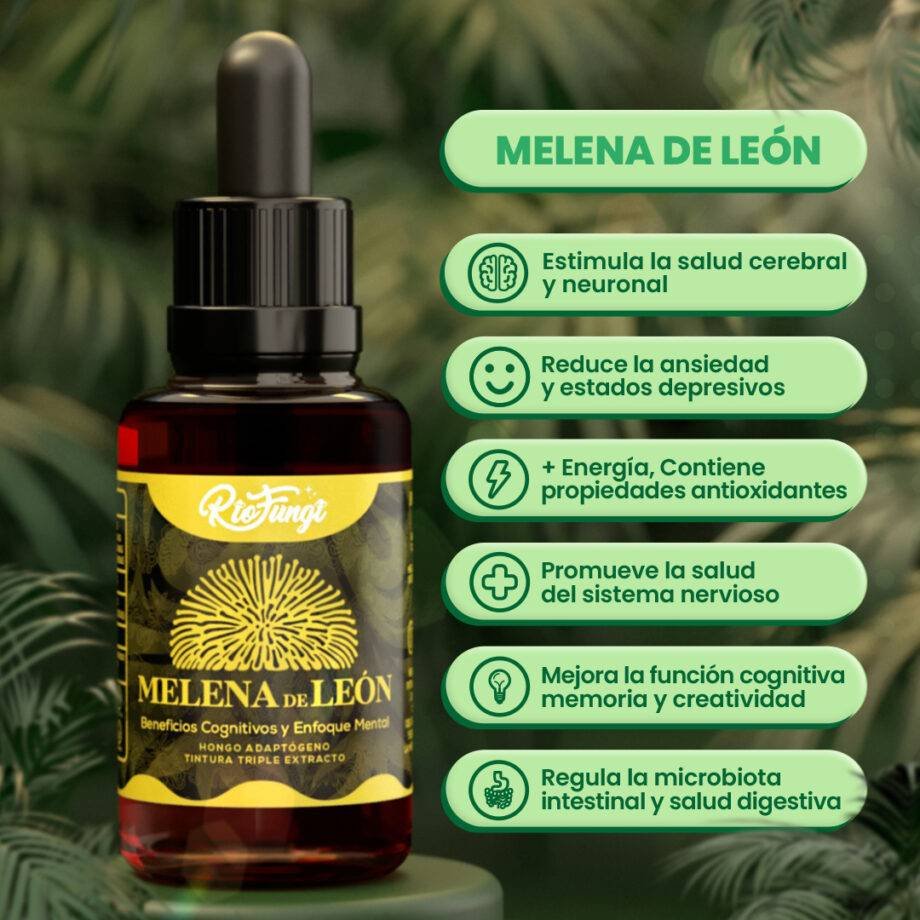 melena de león en extracto gotero