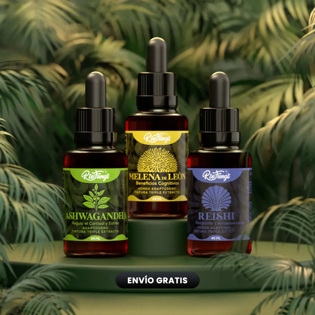 Nuevo Extractos x3 Melena + Ashwagandha + Reishi (45ml)